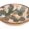 monestera leaf decal bowl