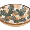 monestera leaf decal bowl