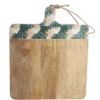 Monstera leaf decal chopping board
