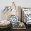 Monstera leaf decal platter