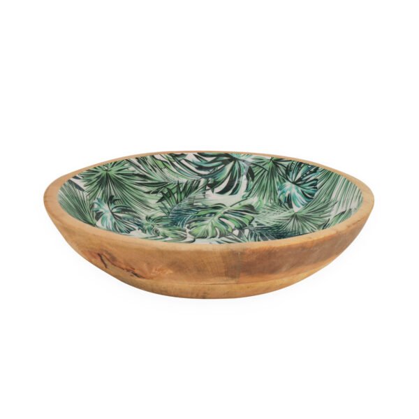 Wooden palm leaf bowl