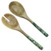 Palm leaf wooden serving spoon