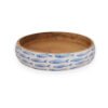 outer fish printing wooden bowl