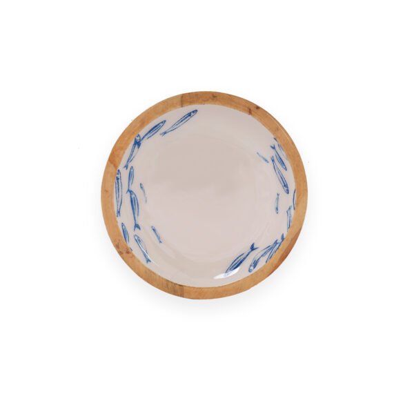 wooden fish print platter