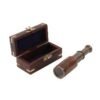 image16 Telescope With Leather Cover In Wooden Box