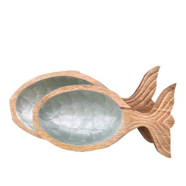 Shimmer fish shape platter deep