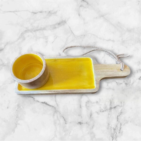 Gold Sparkle Tray With Bowl