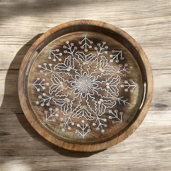 Decorative Carving Christmas Tray