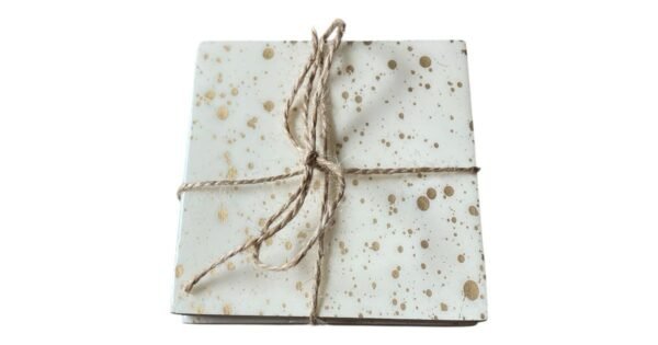 Ivory Gold Glitter Coaster